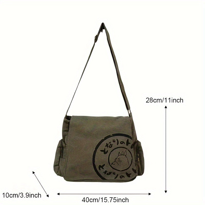 Large Capacity Satchel Crossbody Bag - Multifunction Canvas Shoulder Bag for Outdoor Sports