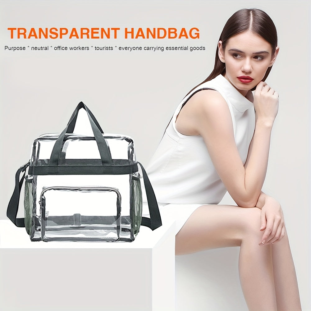 Vintage Transparent Square Crossbody Bags - Large Capacity Waterproof Handbag