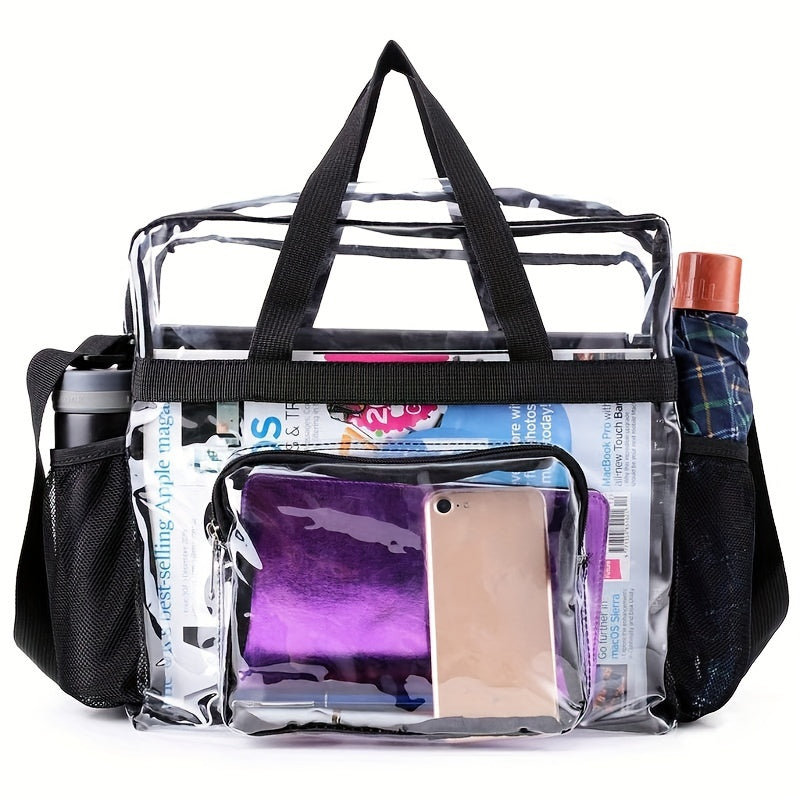 Vintage Transparent Square Crossbody Bags - Large Capacity Waterproof Handbag