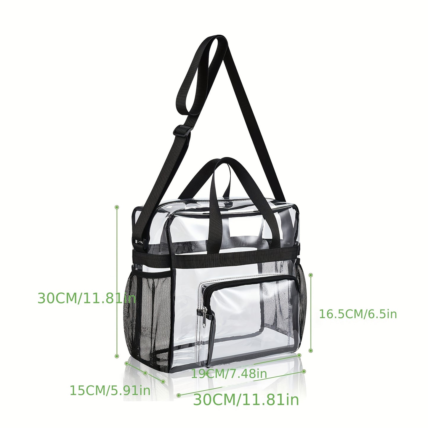 Vintage Transparent Square Crossbody Bags - Large Capacity Waterproof Handbag