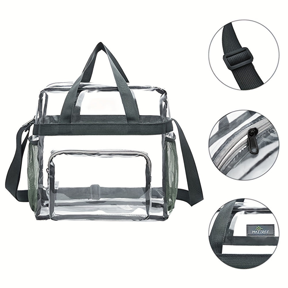 Vintage Transparent Square Crossbody Bags - Large Capacity Waterproof Handbag