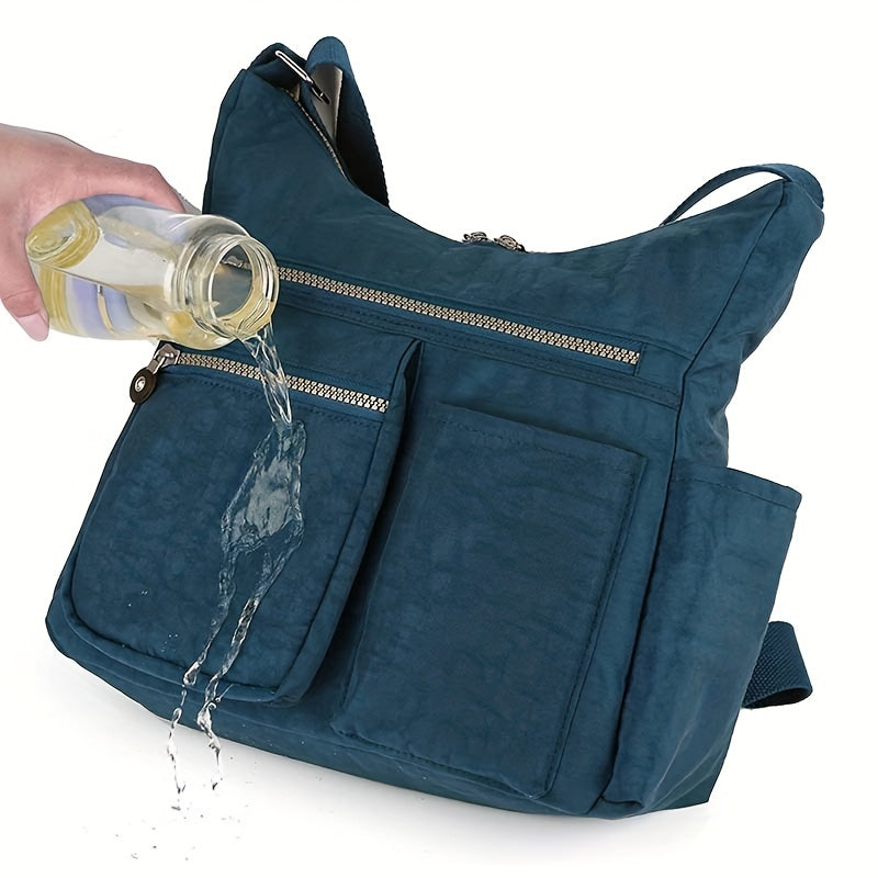 Waterproof Crossbody Bag - Anti-Theft RFID Pocket, Durable Nylon Messenger Bag