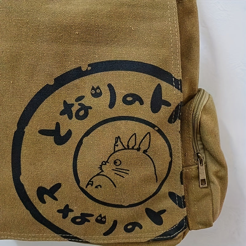 Large Capacity Satchel Crossbody Bag - Multifunction Canvas Shoulder Bag for Outdoor Sports