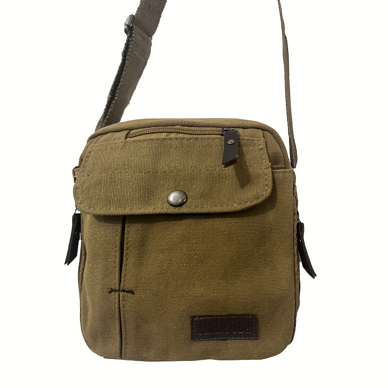 Casual Vintage Canvas Backpack - Multi-Pocket Duffel with Large Capacity